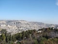 City Ã¢â¬â¹Ã¢â¬â¹of Jerusalem. Israel. Panorama of the religious architecture of the old part of the city. Royalty Free Stock Photo